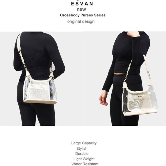 Versatile Clear Crossbody Handbag - Chic Mini Clutch and Tote for Everyday Use - Picture 5 of 7